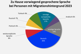 Grafik über vorwiegend gesprochene Sprache